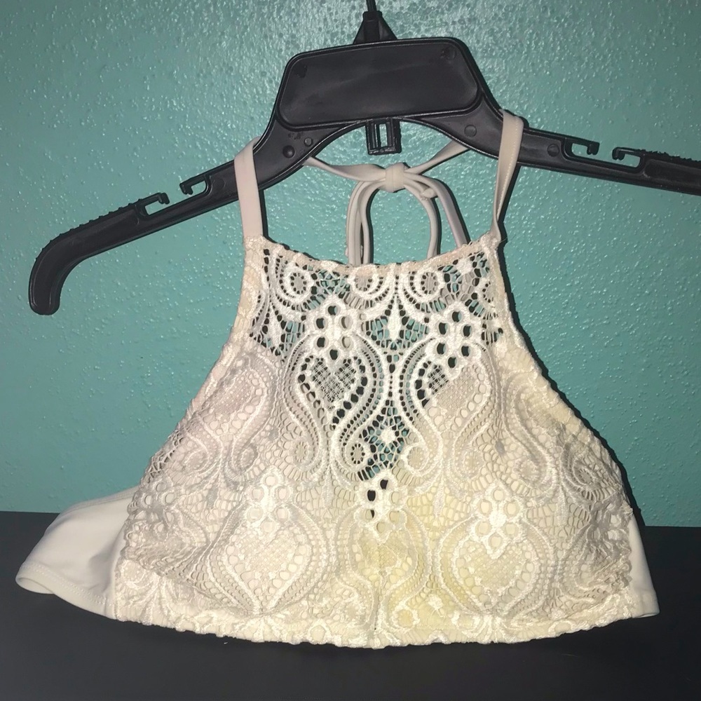 Xhilaration Sexy Lace Boho Bikini top white D/DD!